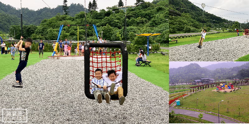 台北南港親子景點》山水綠生態公園大改裝，新增單人滑索+雙人滑椅+彈跳床，野餐踏青親子好去處
