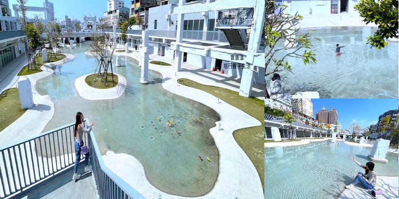 台南免費玩水景點《河樂廣場》市中心最美的露天親水廣場