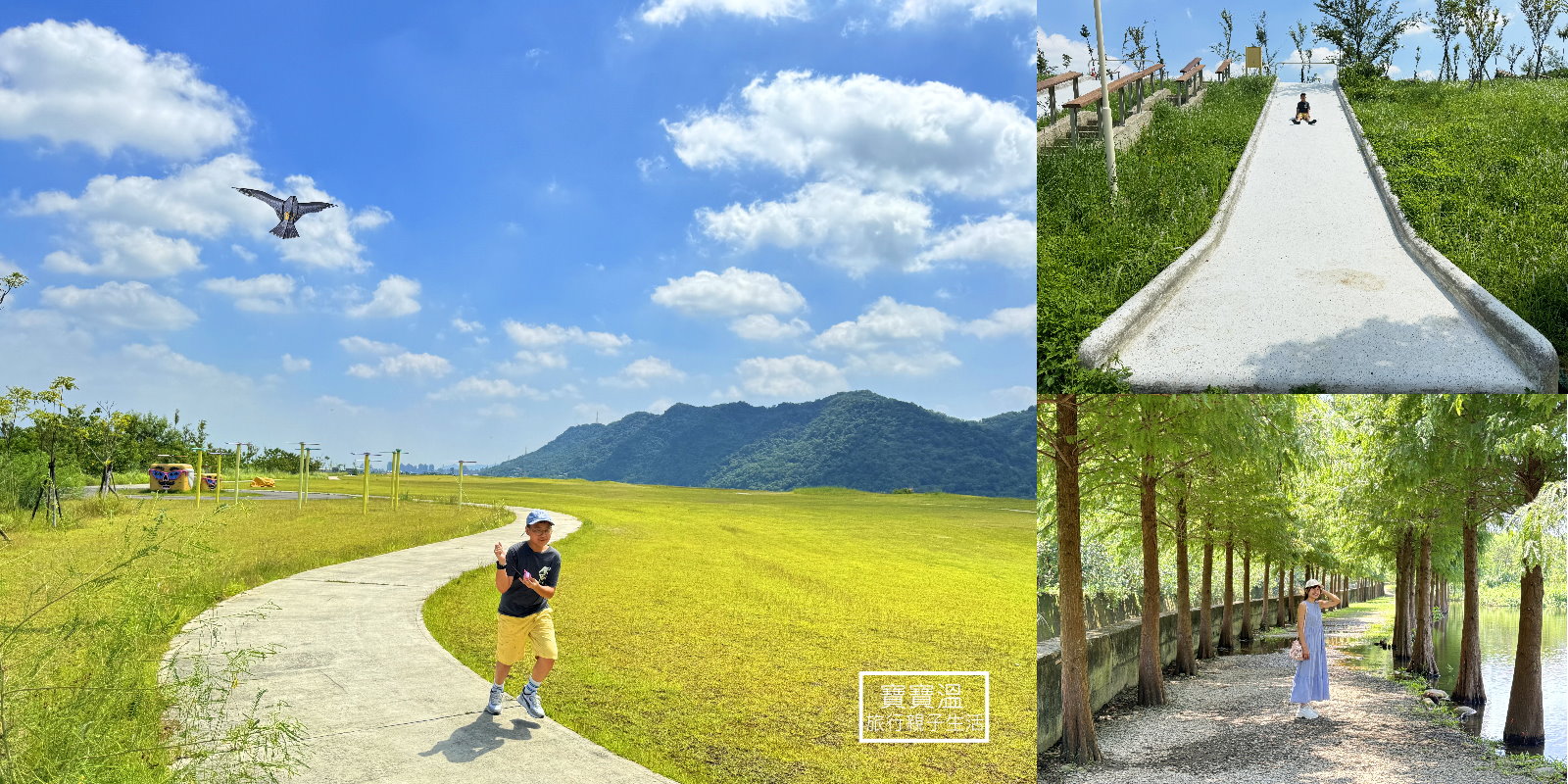 【桃園親子一日遊】月眉人工濕地賞落羽松觀察生態、埔頂水資源回收中心看水岸美景、中庄景觀土丘公園溜滑梯放風箏