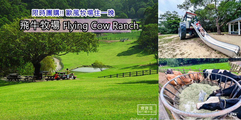 《苗栗飛牛牧場》早鳥快閃, 一家四口歐風牧場住一晚, 贈門票, 迎賓飲料, DIY體驗活動, 還可以擠牛奶, 餵小牛