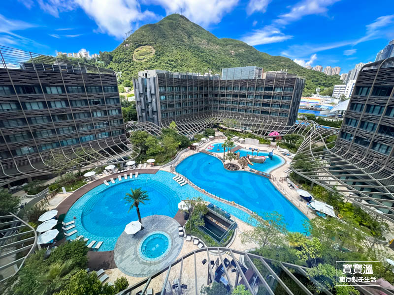 香港親子飯店【香港海洋公園萬豪酒店 Ocean Park Marriott Hotel】香港海洋公園最佳親子酒店推薦, 海島風兒童戲水池