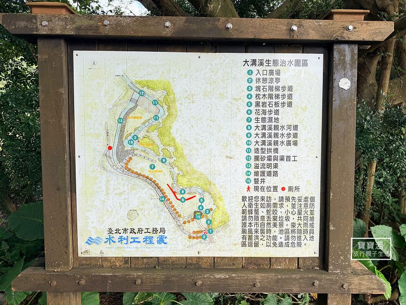 台北內湖【大溝溪親水步道】大溝溪生態治水園區地圖