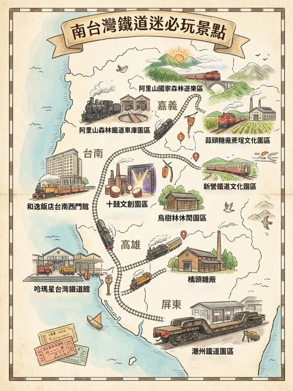 南台灣鐵道景點TOP10+》南部鐵道迷必玩景點, 解鎖南台灣鐵道博物館, 親子飯店小火車玩到飽, 小火車/五分車鐵道搭乘攻略